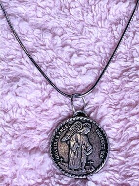 Vintage Guardian Angel Necklace From Cathedral of St. Patrick New York